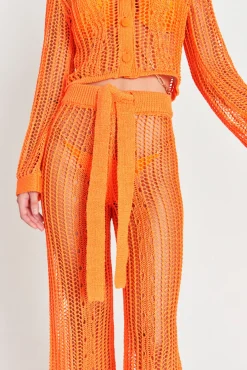 New Cult Gaia Aadya Crochet Pant Papaya
