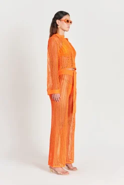 New Cult Gaia Aadya Crochet Pant Papaya