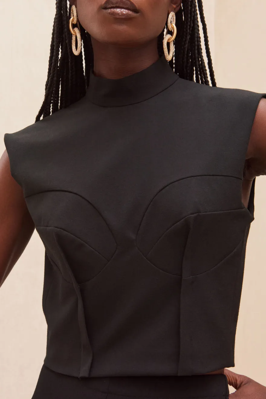 Hot Cult Gaia Abigail Top Black