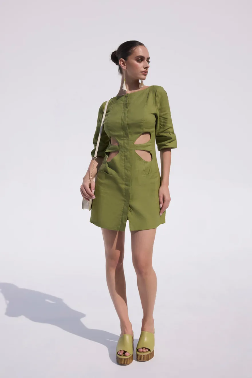 Hot Cult Gaia Alexandra Dress Palm