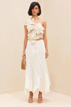 New Cult Gaia Alexis Skirt Off White