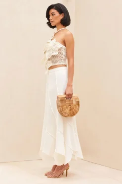 New Cult Gaia Alexis Skirt Off White