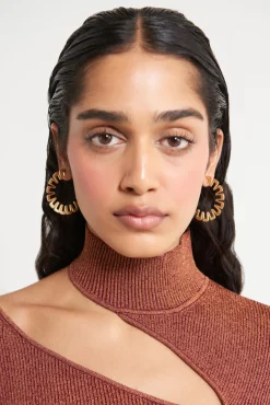Cult Gaia Alma Earring Brushed Brass