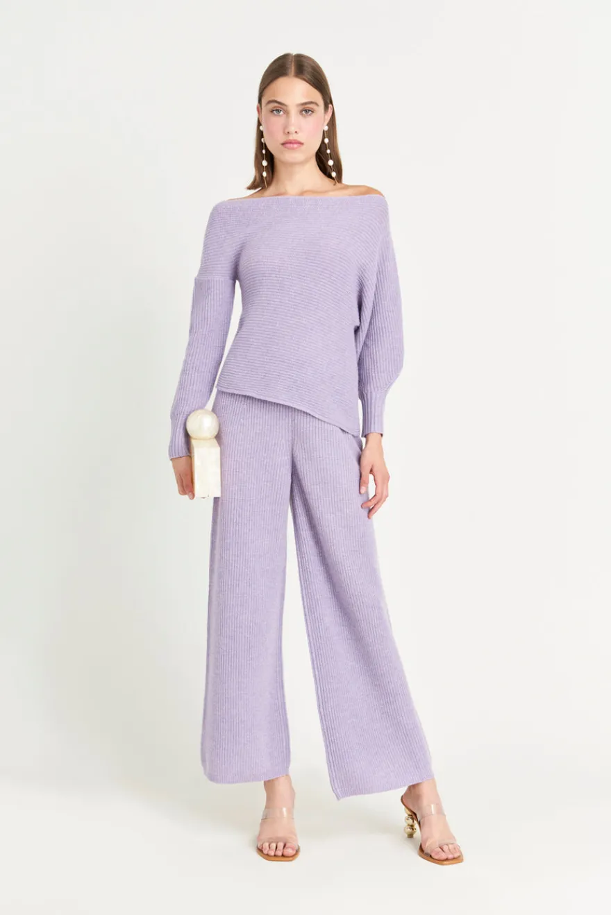 New Cult Gaia Aluma Knit Top Amethyst