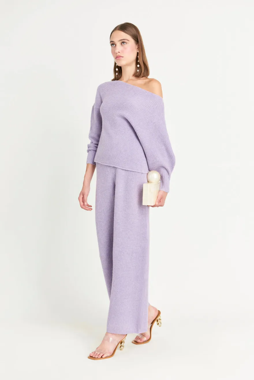 New Cult Gaia Aluma Knit Top Amethyst