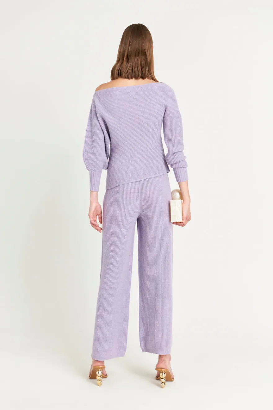 New Cult Gaia Aluma Knit Top Amethyst