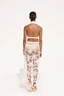 Outlet Cult Gaia Amina Crochet Skirt Off White