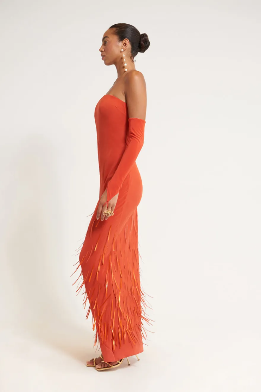 New Cult Gaia Anisa Gown Rouge