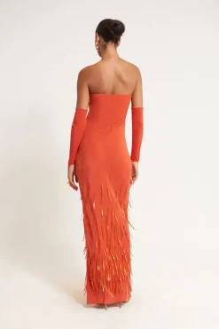 New Cult Gaia Anisa Gown Rouge