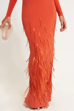 New Cult Gaia Anisa Gown Rouge