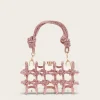 Cult Gaia Bess Rhinestone Shoulder Bag Shell Pink