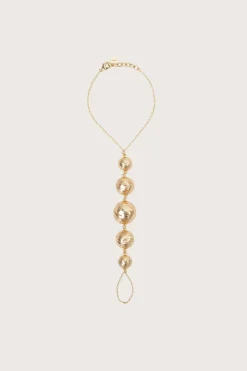 Discount Cult Gaia Bijan Toe Ring Anklet Brushed Brass