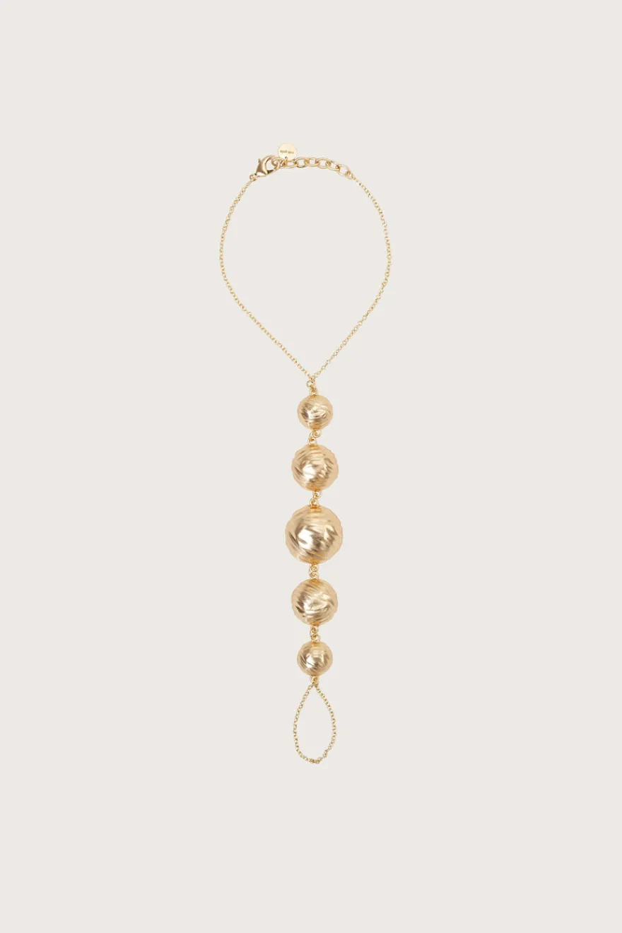 Discount Cult Gaia Bijan Toe Ring Anklet Brushed Brass