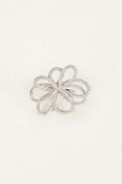 Best Cult Gaia Bloom Ring Silver Clear