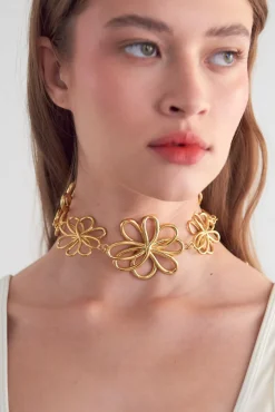 Sale Cult Gaia Blossom Choker Gold