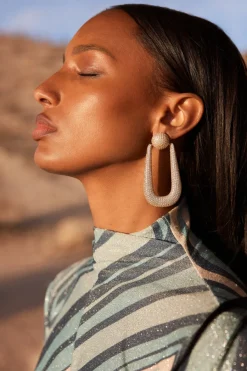Clearance Cult Gaia Brea Earring Gold Clear