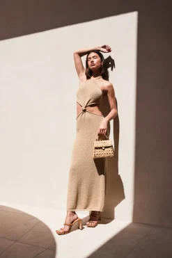 Discount Cult Gaia Cameron Knit Dress Sand