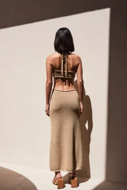 Discount Cult Gaia Cameron Knit Dress Sand