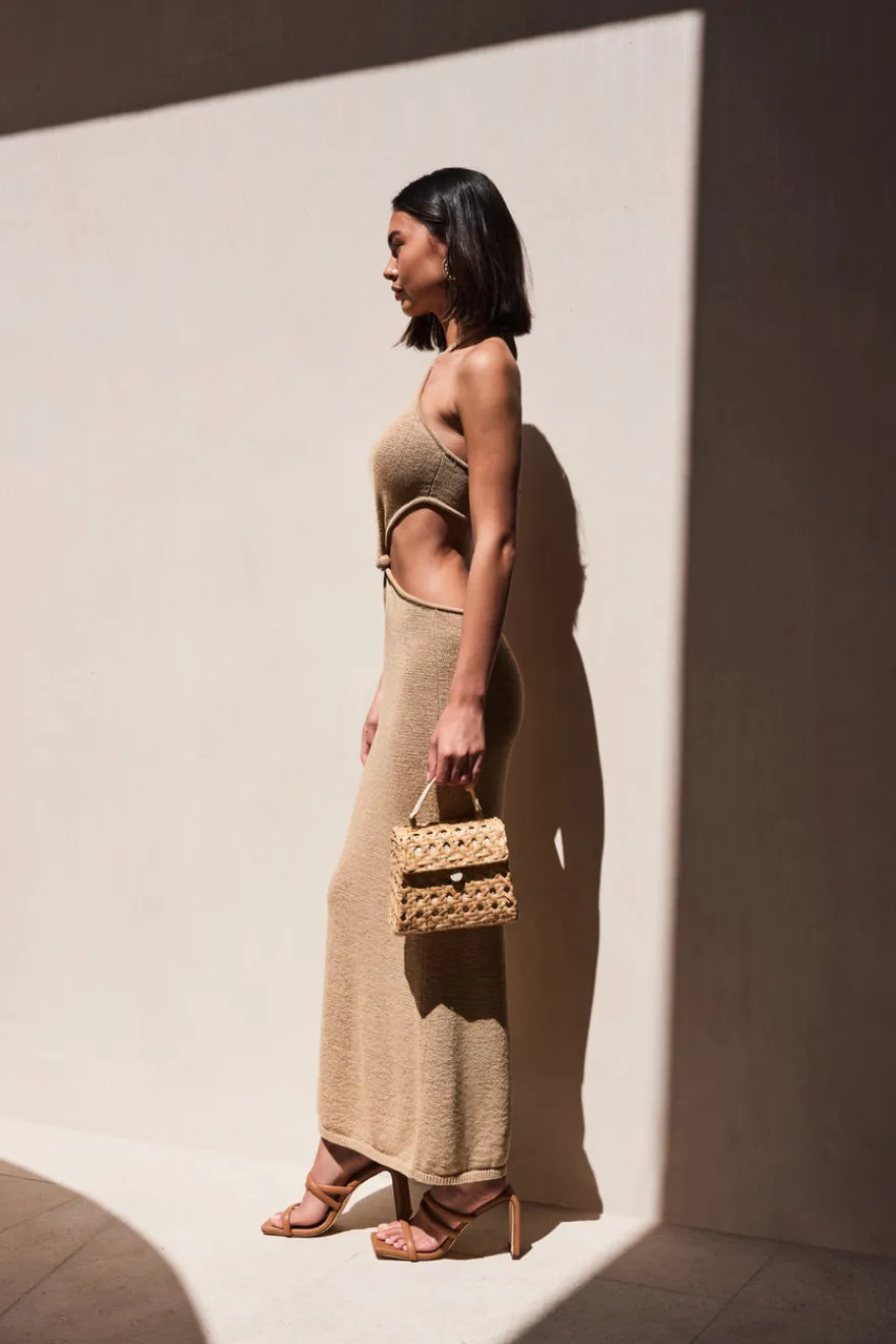 Discount Cult Gaia Cameron Knit Dress Sand