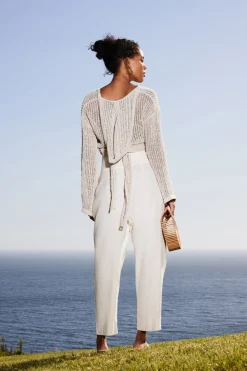 Sale Cult Gaia Catherine Knit Sweater Off White