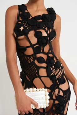 Outlet Cult Gaia Chandler Crochet Dress Black