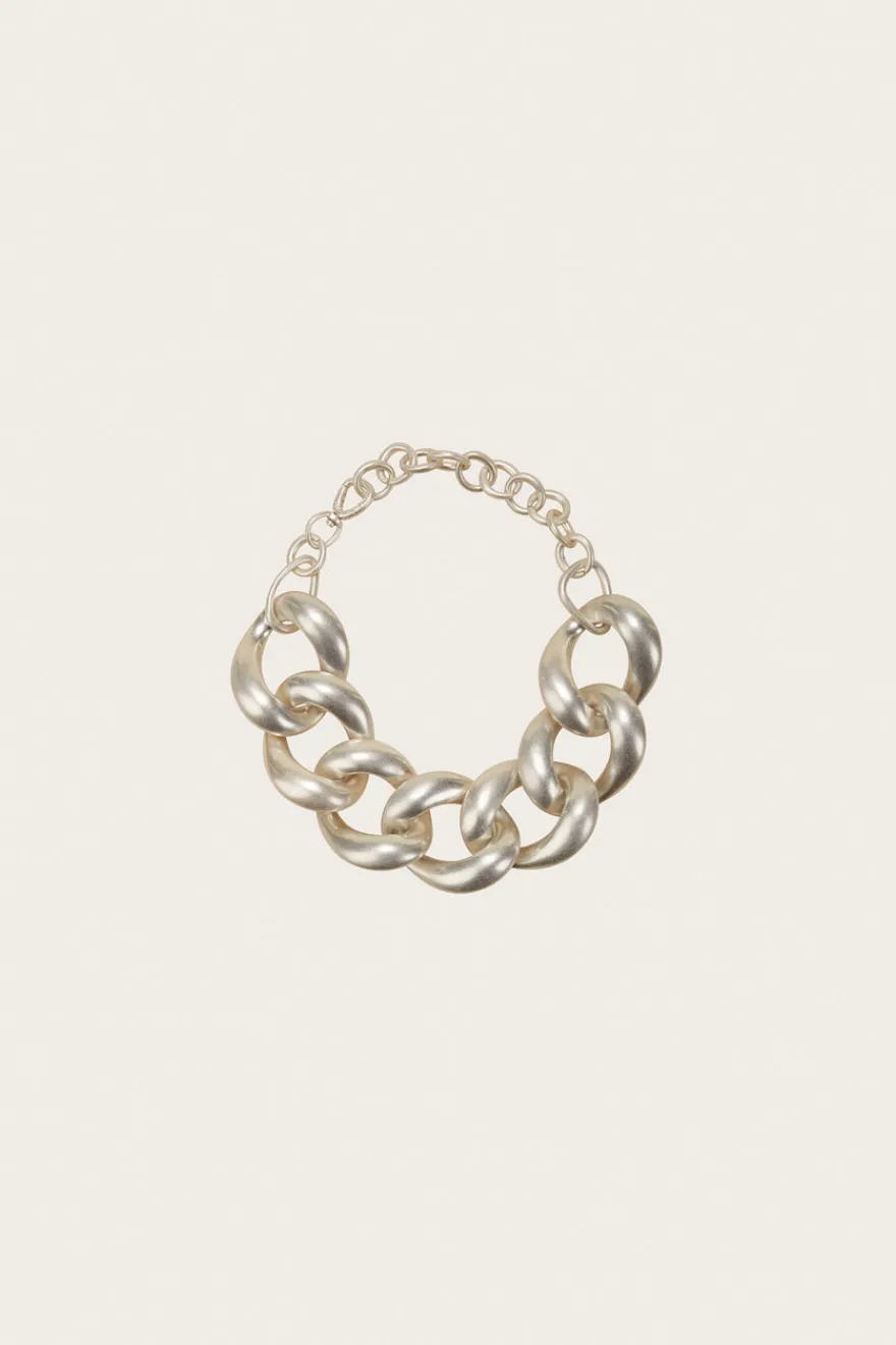 New Cult Gaia Cloe Necklace Brushed Silver