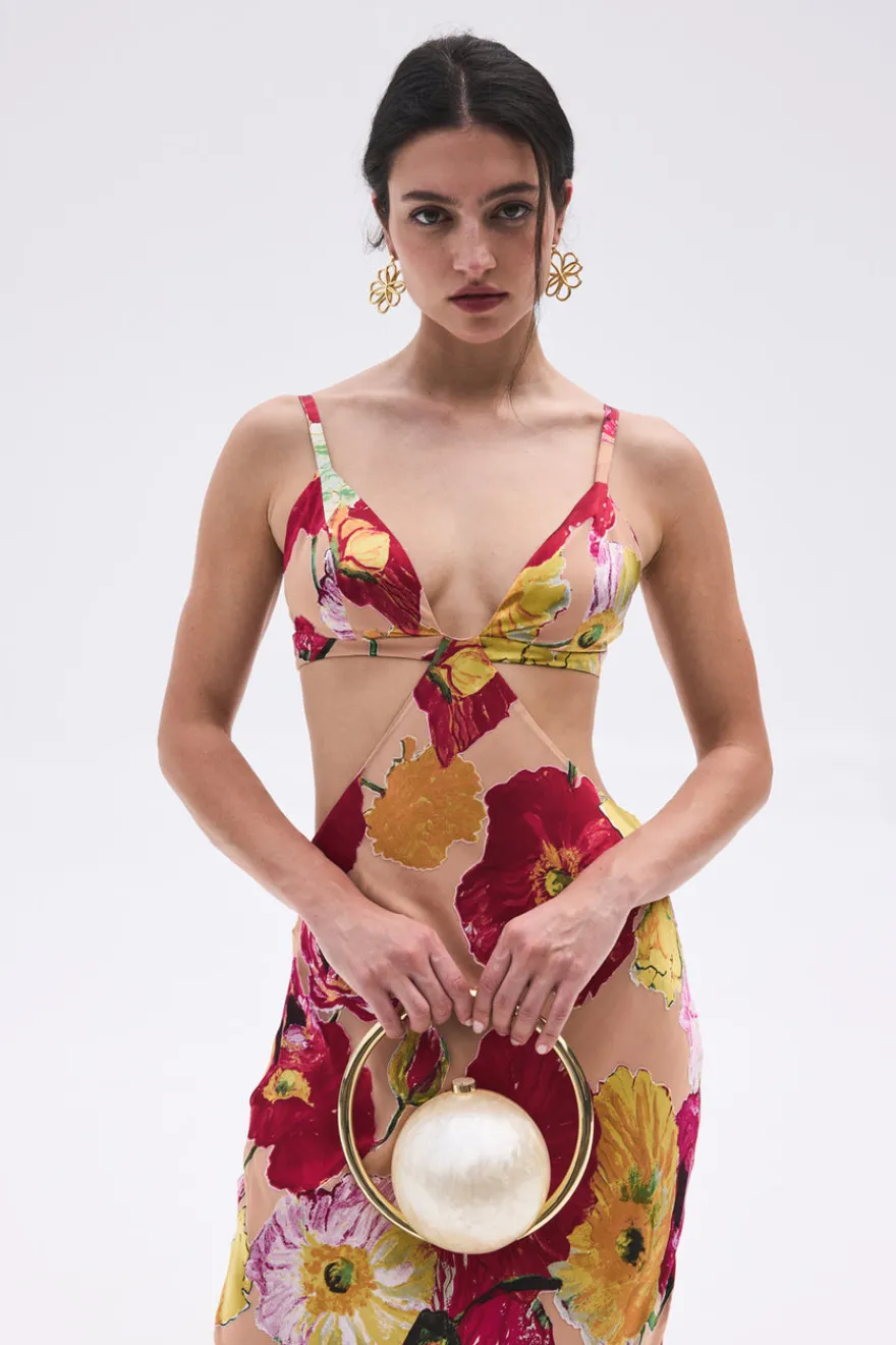 Sale Cult Gaia Dari Gown Painted Floral