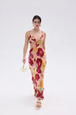 Sale Cult Gaia Dari Gown Painted Floral