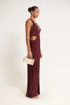 Clearance Cult Gaia Davida Gown Maroon Peak