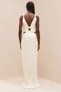 Hot Cult Gaia Davida Gown Off White