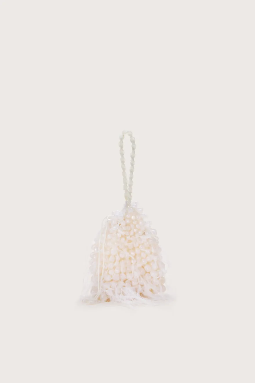 Outlet Cult Gaia Dory Feather Bag Pearl