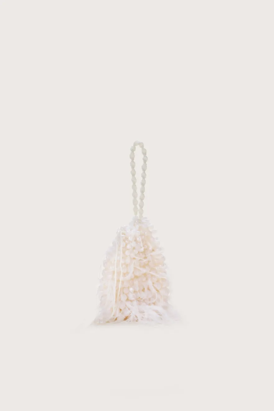 Outlet Cult Gaia Dory Feather Bag Pearl