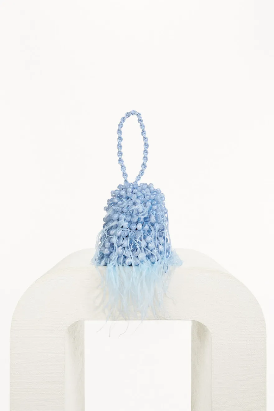 Sale Cult Gaia Dory Feather Bag Ice Blue