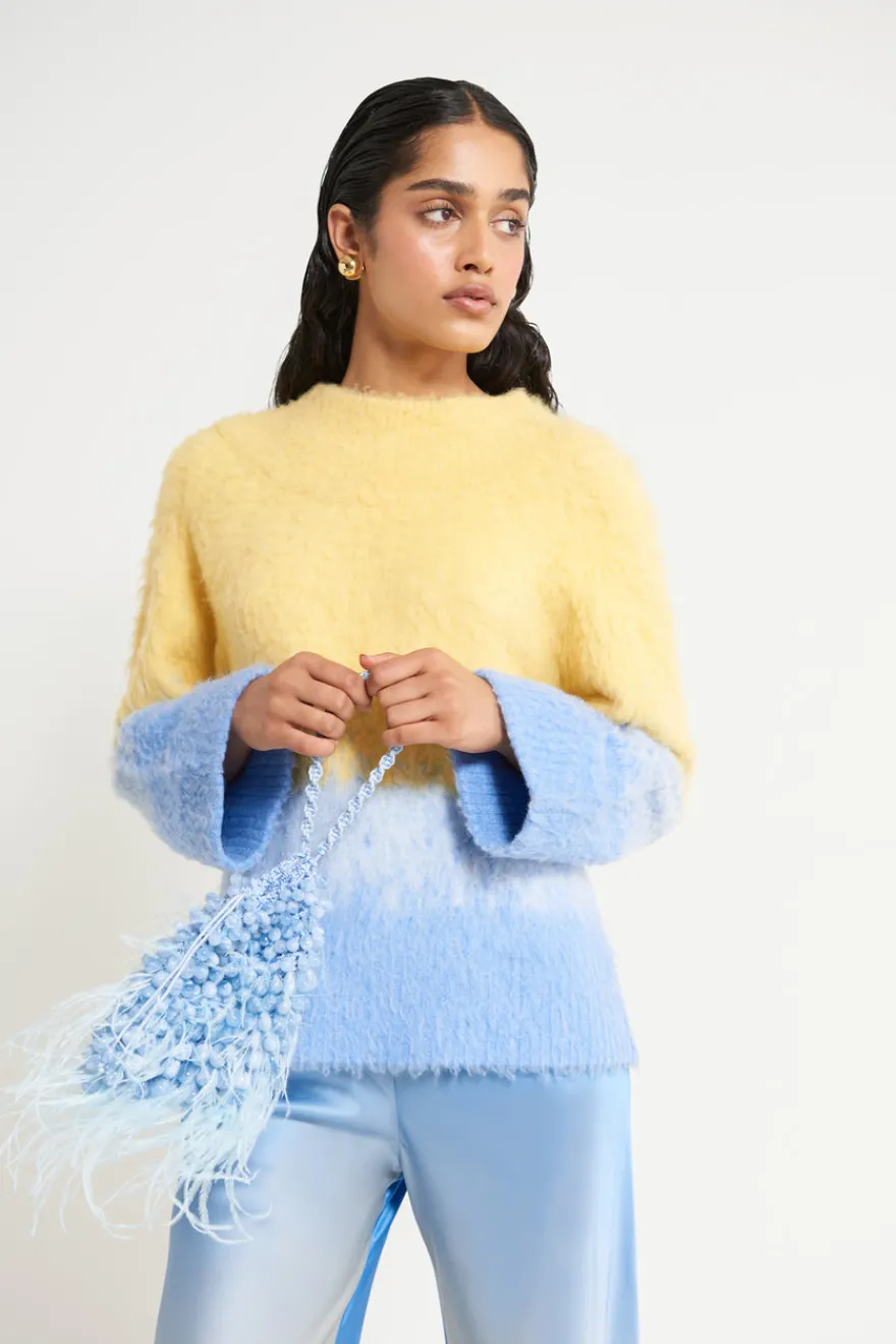 Sale Cult Gaia Dory Feather Bag Ice Blue