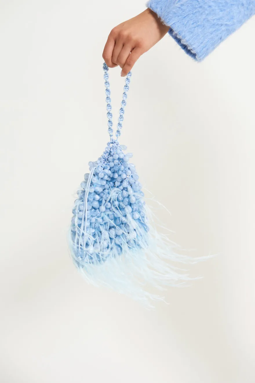 Sale Cult Gaia Dory Feather Bag Ice Blue