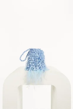 Sale Cult Gaia Dory Feather Bag Ice Blue