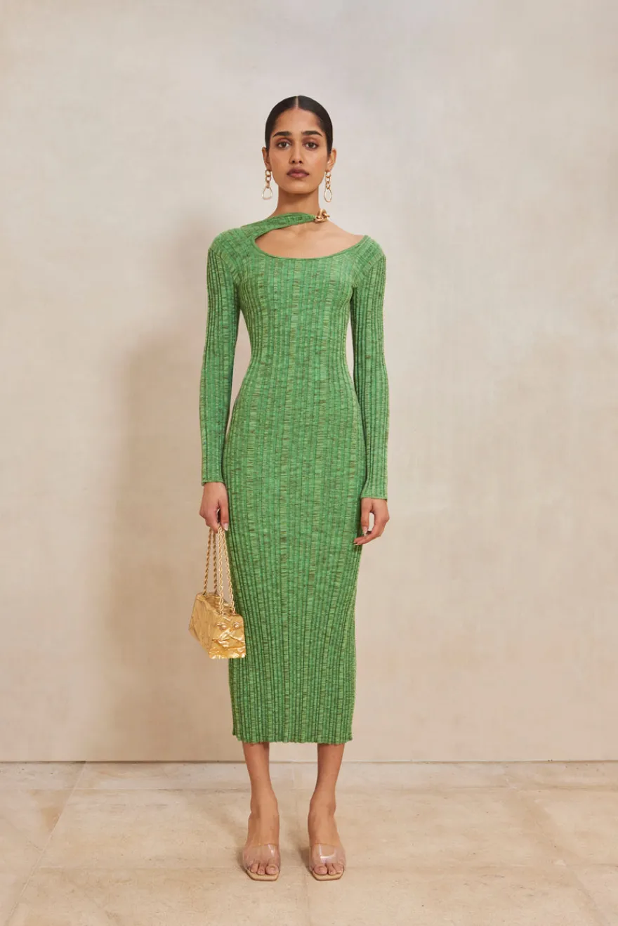 Discount Cult Gaia Ebba Knit Dress Emerald