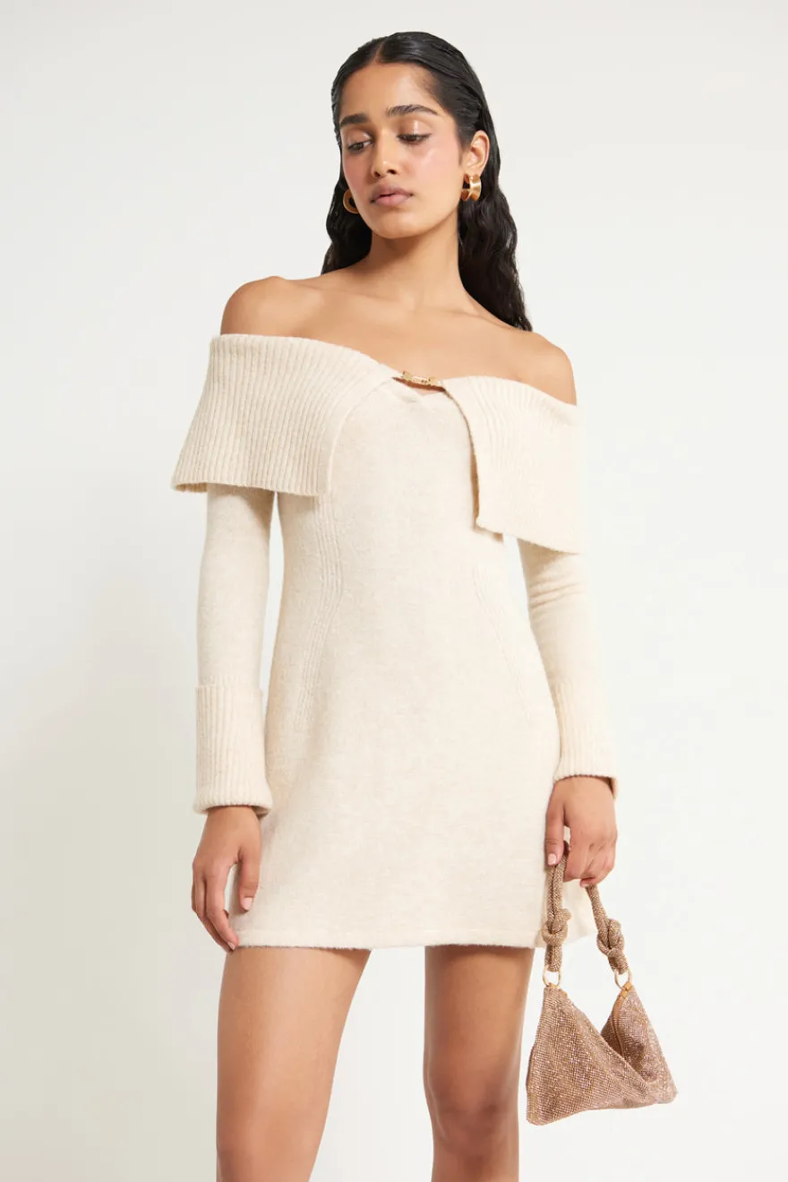 Online Cult Gaia Edna Knit Dress Off White