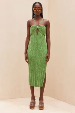 Outlet Cult Gaia Elfreda Knit Dress Emerald