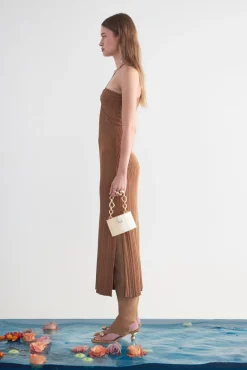 New Cult Gaia Elfreda Knit Dress Earth