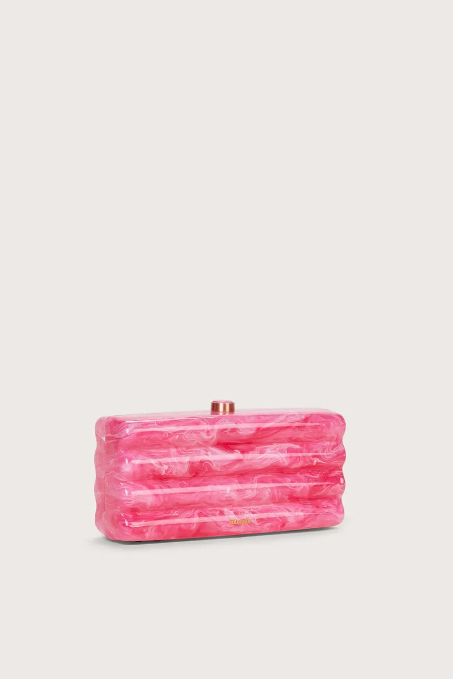 Cult Gaia Enid Clutch Dragonfruit