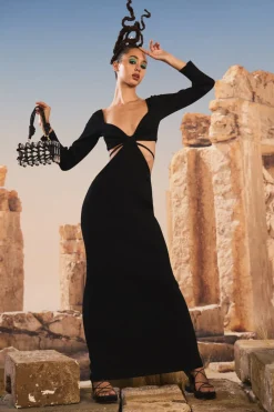 New Cult Gaia Enzo Knit Dress Black
