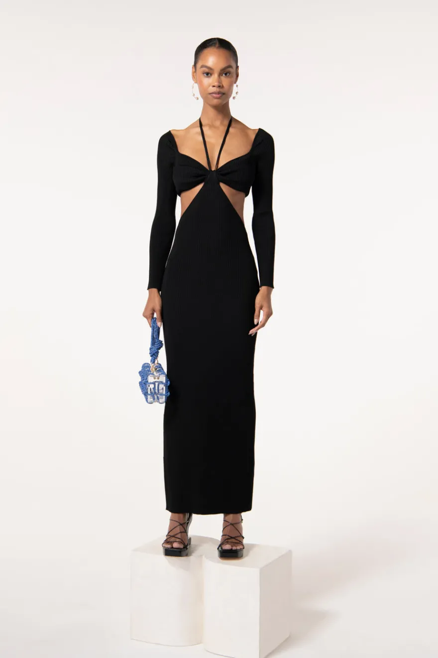 New Cult Gaia Enzo Knit Dress Black