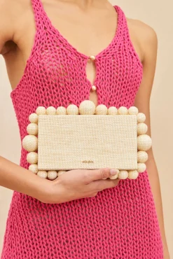 Cult Gaia Eos Clutch Sand