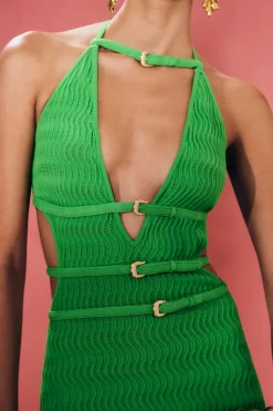 Outlet Cult Gaia Evaleigh Knit Dress Fern