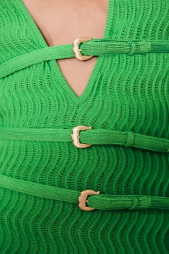 Outlet Cult Gaia Evaleigh Knit Dress Fern