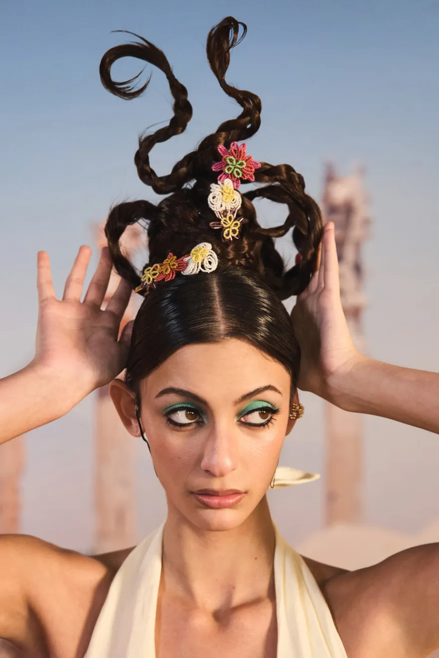 Hot Cult Gaia Fabi Barrette Qajar Rose Multi