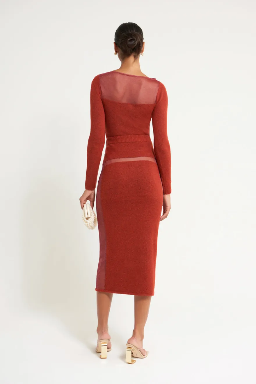 Discount Cult Gaia Fable Knit Top Cerise