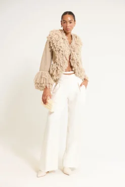 Hot Cult Gaia Fauna Knit Cardigan Khaki