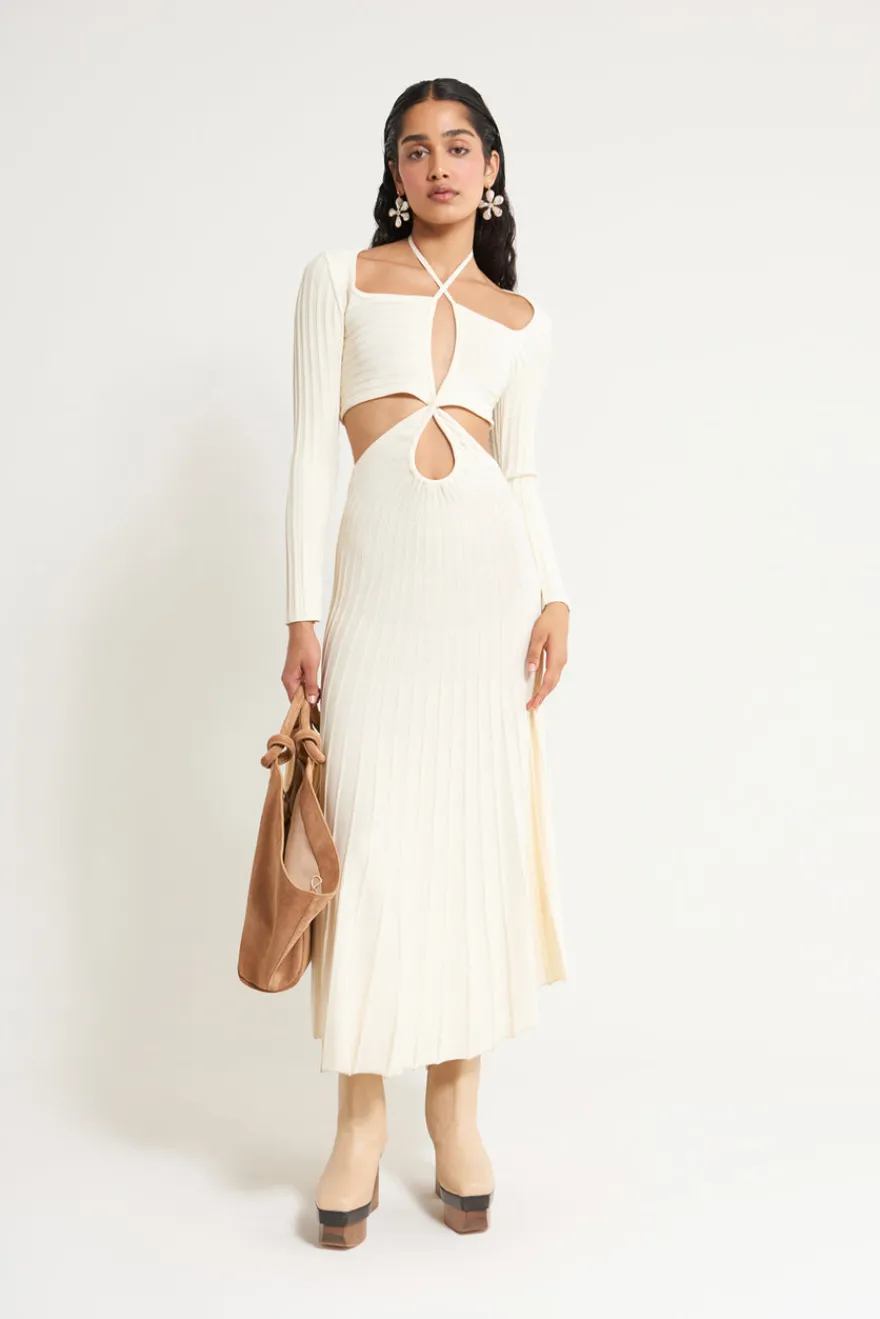 Sale Cult Gaia Fergie Knit Dress Off White